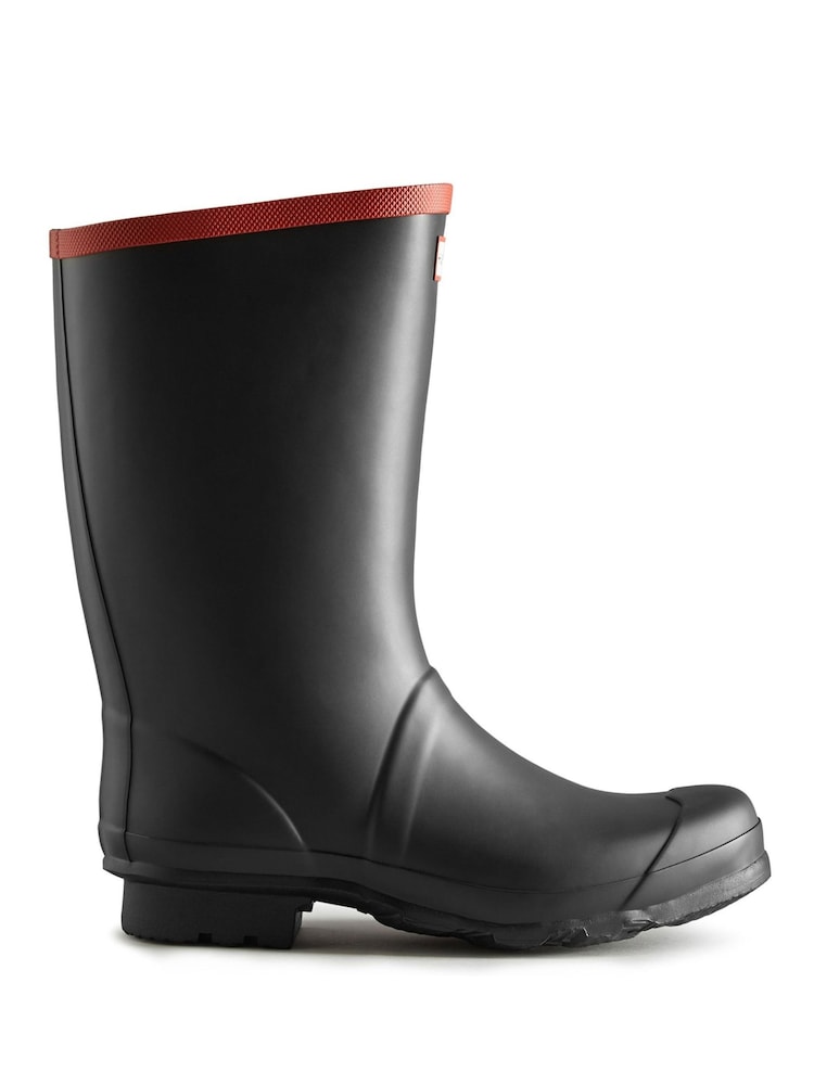 Hunter Black Argyll Short Knee Wellies - Image 1 of 5
