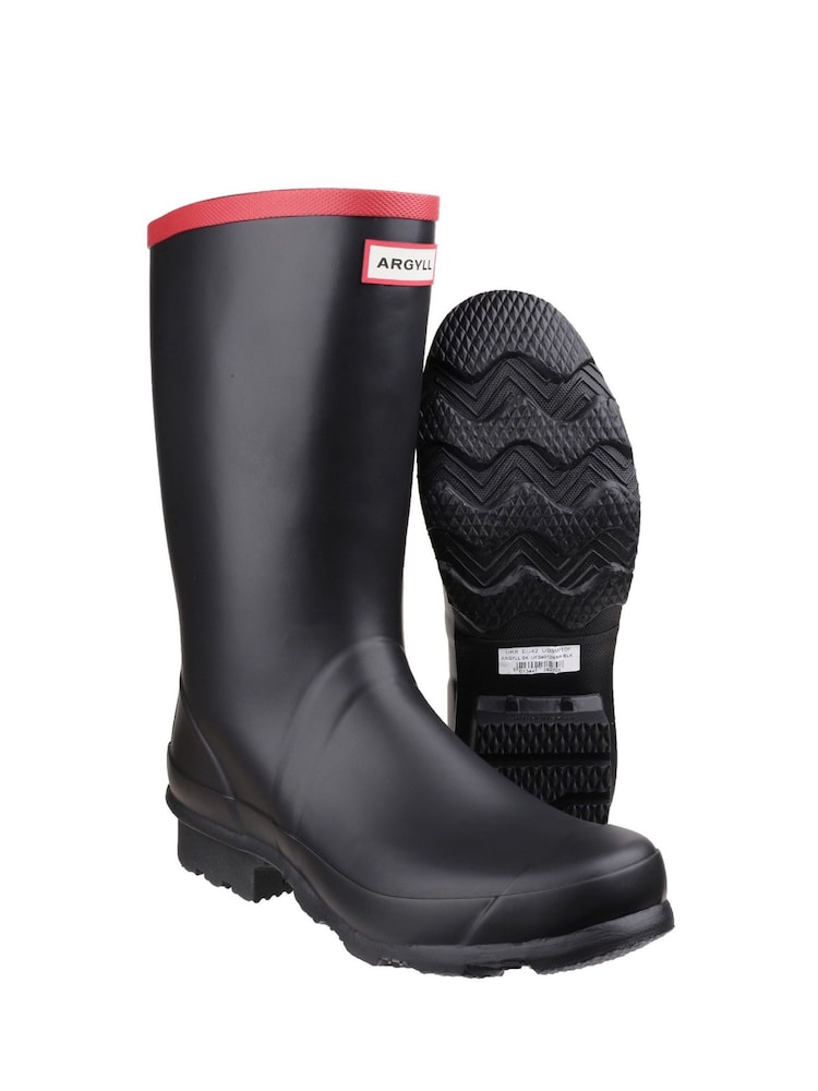 Hunter Black Argyll Short Knee Wellies - Image 5 of 5