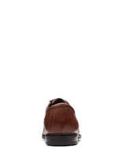 Clarks Brown Leather Howard Walk Shoes - Image 2 of 7