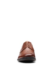 Clarks Brown Leather Howard Walk Shoes - Image 3 of 7