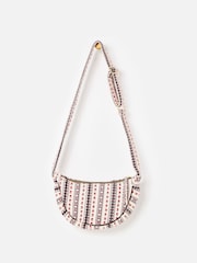 Oliver Bonas Cream Betty Monochrome Floral Belt Bag - Image 2 of 7