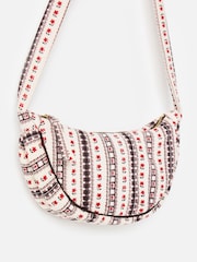 Oliver Bonas Cream Betty Monochrome Floral Belt Bag - Image 3 of 7