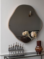 Libra Gold Large Champagne Organic Metal Framed Mirror - Image 1 of 4
