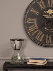 Libra Interiors Clear Nautica Hourglass Hurricane Vase - Image 1 of 3