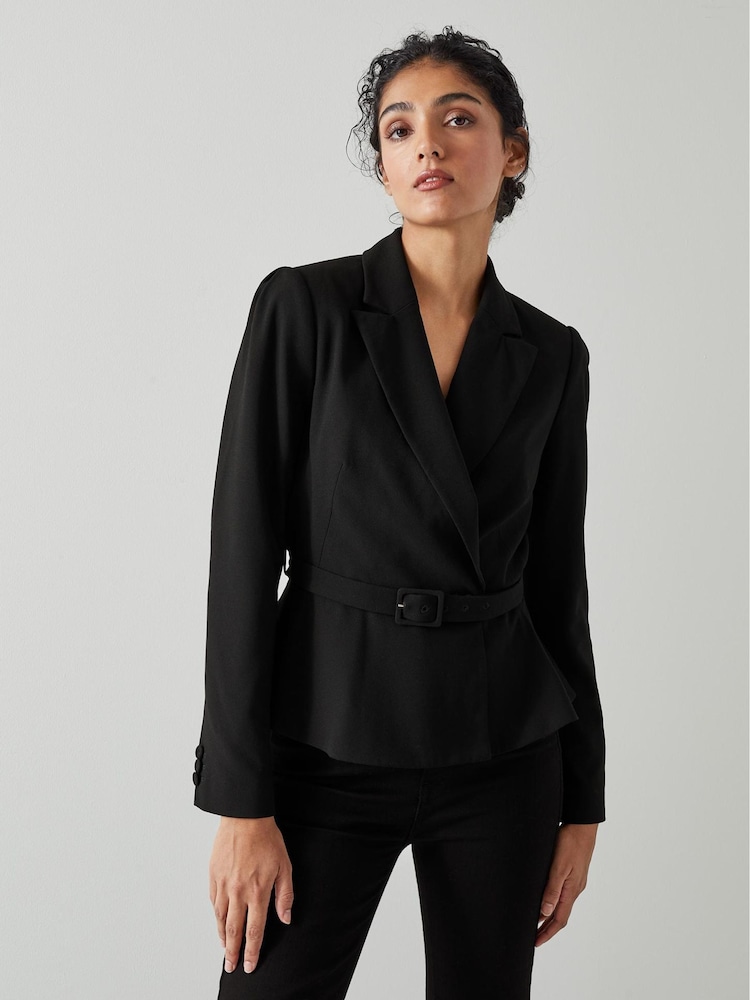 LK Bennett Black Peplum Nina Jacket - Image 1 of 4