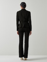 LK Bennett Black Peplum Nina Jacket - Image 2 of 4