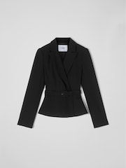LK Bennett Black Peplum Nina Jacket - Image 4 of 4