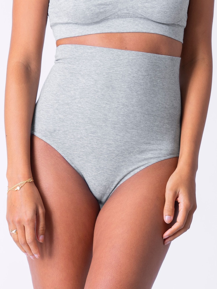 Seraphine Grey & Blush Pink Post Maternity Shaping Briefs –Twin Pack - Image 6 of 9