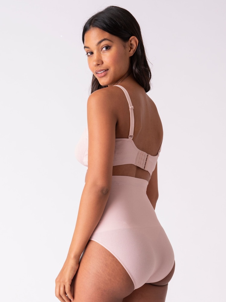 Seraphine Grey & Blush Pink Post Maternity Shaping Briefs –Twin Pack - Image 8 of 9