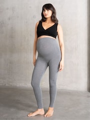 Seraphine Black and Grey Bamboo Maternity Leggings – Twin Pack - Image 2 of 5