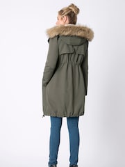 Seraphine Khaki Green 3-In-1 Winter Maternity Parka - Image 1 of 9
