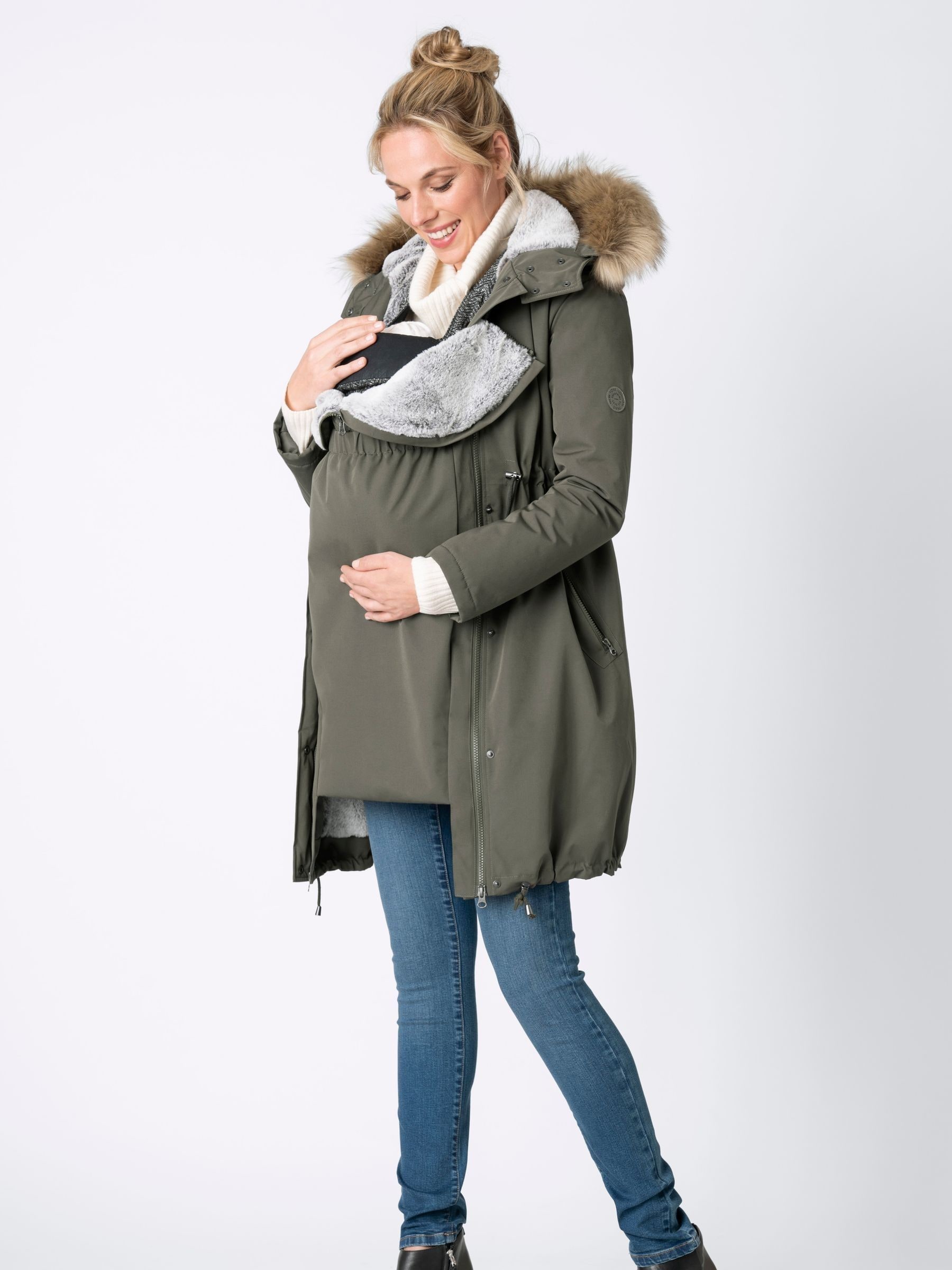 Buy Seraphine Khaki Green 3-In-1 Winter Maternity Parka from Buy Seraphine Khaki Green 3-In-1 Winter Maternity Parka from