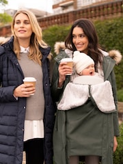 Seraphine Khaki Green 3-In-1 Winter Maternity Parka - Image 6 of 9