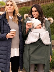 Seraphine Khaki Green 3-In-1 Winter Maternity Parka - Image 8 of 9