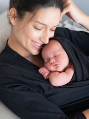Seraphine Black Cotton Skin To Skin Post Maternity Top - Image 5 of 5