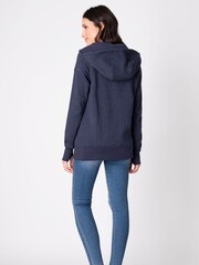 Seraphine Blue Cotton Blend 3-in-1 Maternity Hoodie - Image 3 of 5