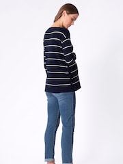 Seraphine Maternity Blue Nautical 100% Cotton Jumper - Image 2 of 3