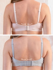 Seraphine Grey & Blush Pink Bamboo Maternity & Nursing Bras – Twin Pack - Image 10 of 10