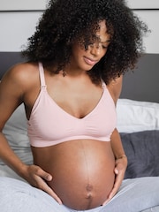 Seraphine Grey & Blush Pink Bamboo Maternity & Nursing Bras – Twin Pack - Image 3 of 5