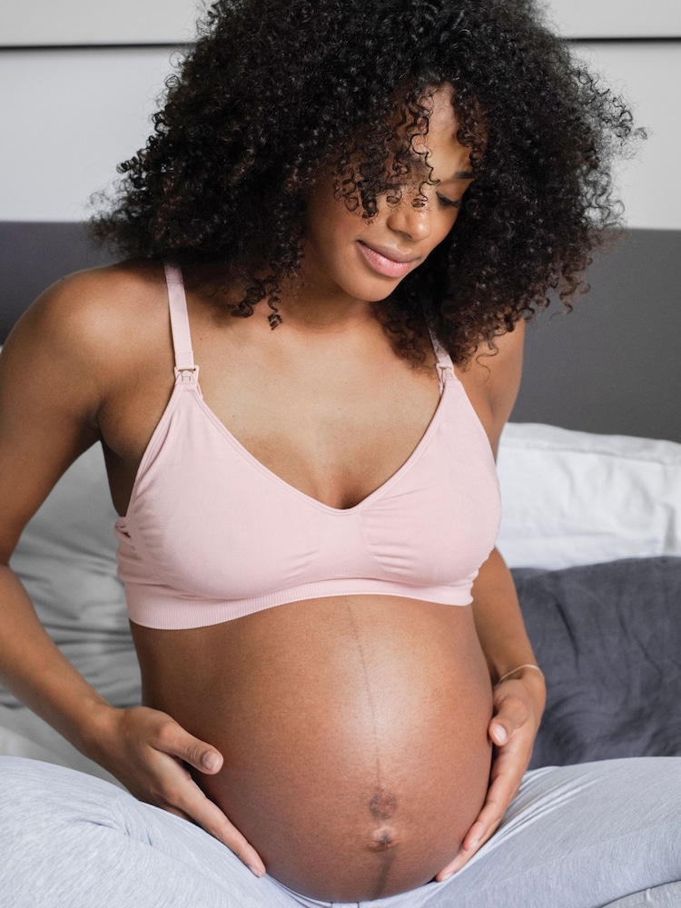 Seraphine сірий & Blush рожевий Bamboo Maternity & Nursing Bras – Twin набір - Image 3 of 5