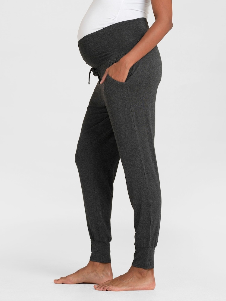 Seraphine Black Maternity Lounge Joggers 2 Pack - Image 3 of 6