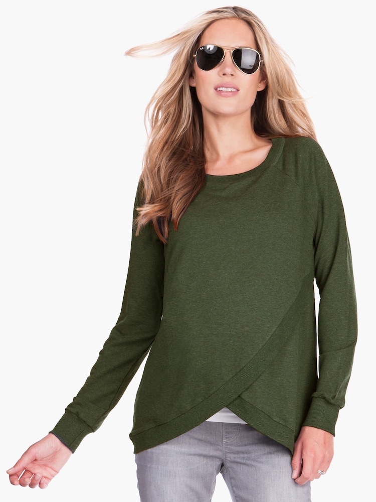 Seraphine Umstandsmode Still-Sweatshirt aus Baumwollgemisch, Grün - Bild 3 von 3 Seraphine Umstandsmode Still-Sweatshirt aus Baumwollgemisch, Grün - Bild 3 von 3
