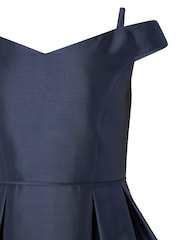 Monsoon Blue Duchess Twill Bardot Prom Dress - Image 2 of 2