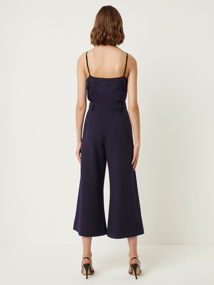 French Connection Blue Whisper Ruther Belted Culottes - Image 2 of 4