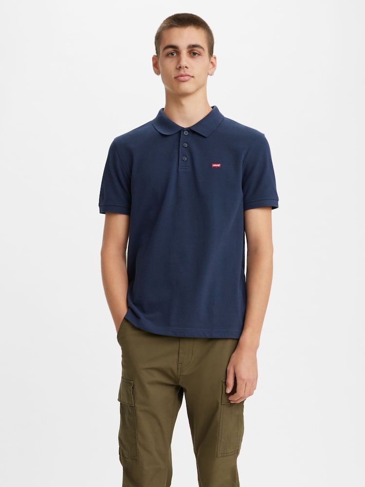 Темно-синий - Levi's® Housemark 100% Cotton Polo Shirt - Image 1 of 4