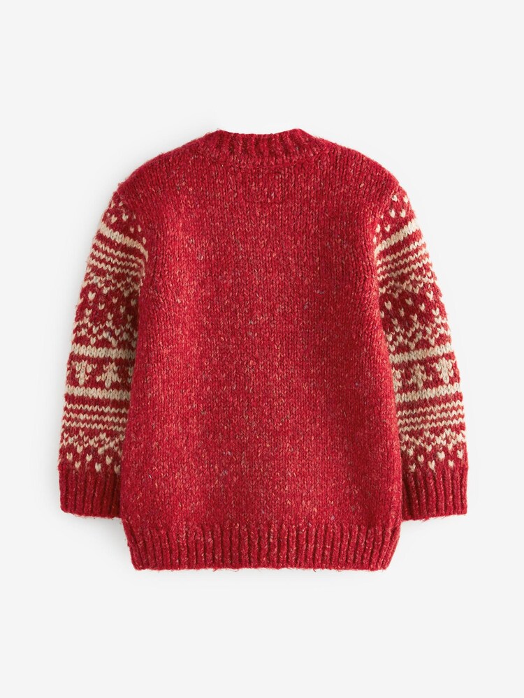 Red Reindeer Christmas Jumper (3mths-7yrs) - Image 5 of 5 Red Reindeer Christmas Jumper (3mths-7yrs) - Image 5 of 5