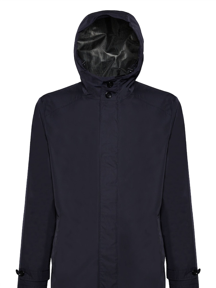 Geox Mens Bayle Blue Parka Jacket - Image 1 of 5
