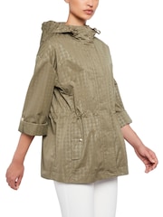 Geox Womens Green Faviola Mid Parka Jacket - Image 1 of 6