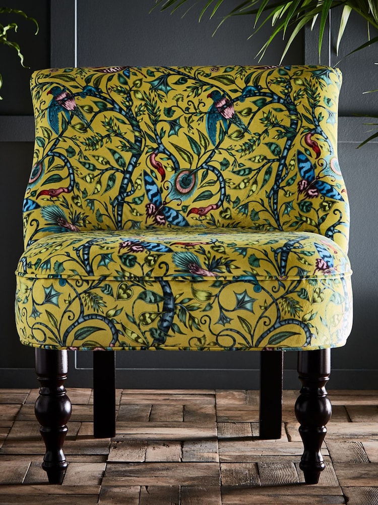 Emma Shipley Lime Green Langley Rousseau Velvet Chair - Image 1 of 4