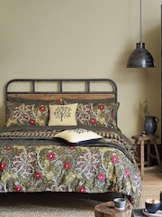 Morris & Co. Black Seaweed Cotton Percale Housewife Pillowcase - Image 2 of 3
