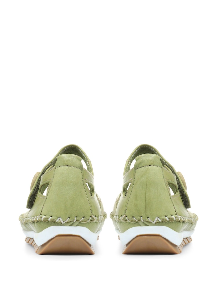 Grün - Pavers Mary-Jane-Schuhe aus Leder mit Klettverschluss - Bild 2 von 5 Grün - Pavers Mary-Jane-Schuhe aus Leder mit Klettverschluss - Bild 2 von 5