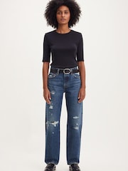 Levi's® Indigo Destructed 501® '90s Straight Fit Jeans - Image 3 of 8