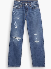 Levi's® Indigo Destructed 501® '90s Straight Fit Jeans - Image 6 of 8