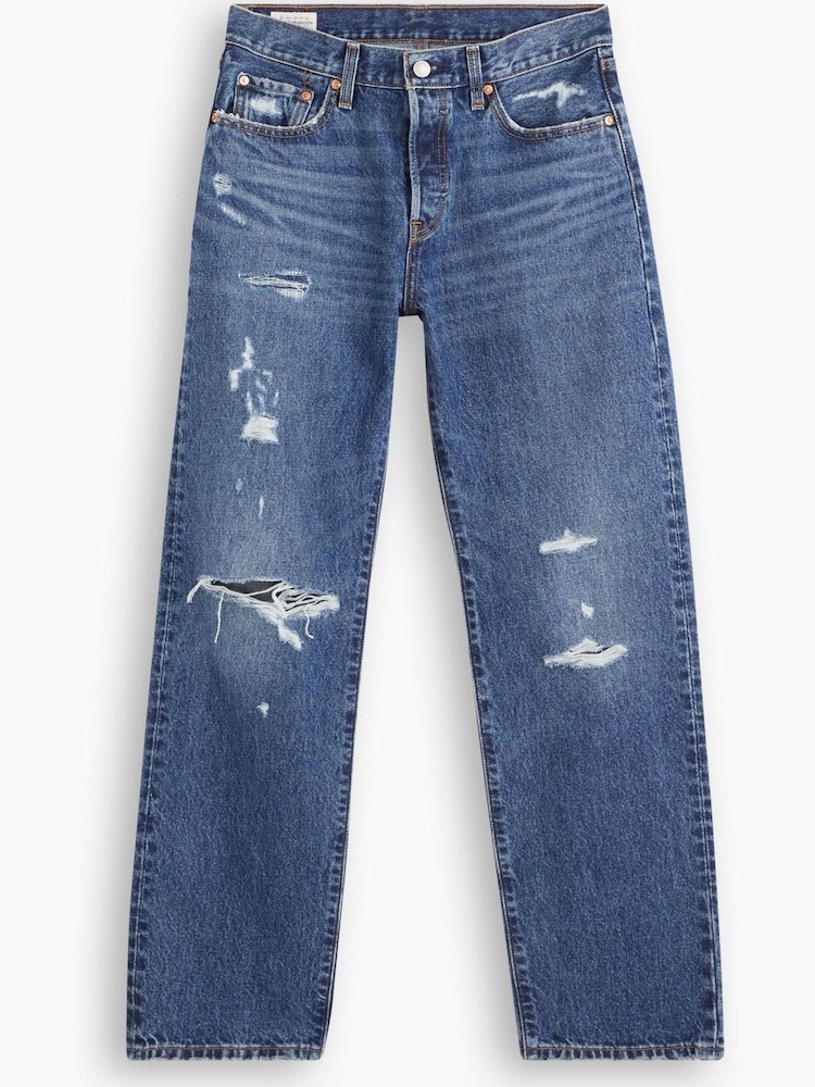 Levi's® Indigo Destructed 501® '90s Straight Fit Jeans - Image 6 of 8
