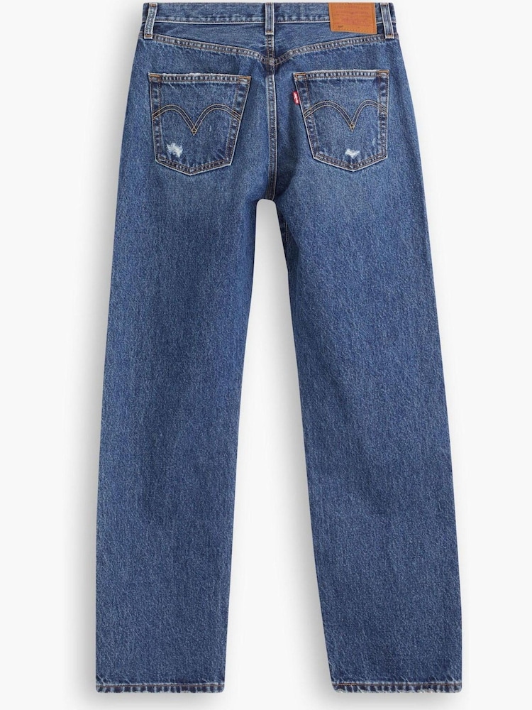 Levi's® Indigo Destructed 501® '90s Straight Fit Jeans - Image 7 of 8