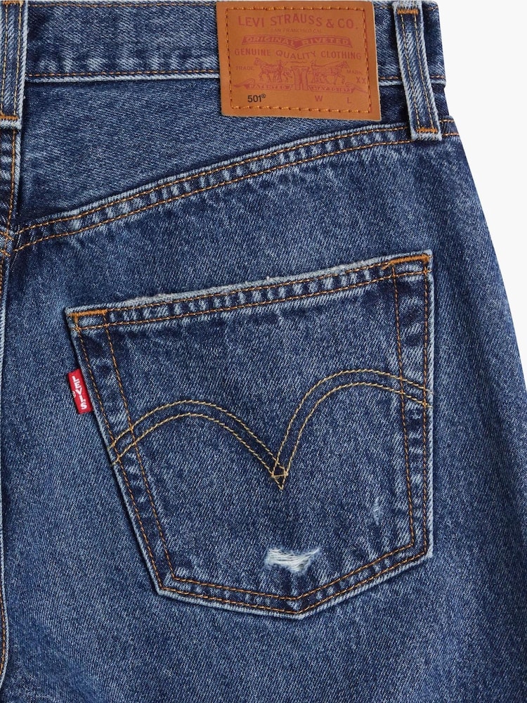 Levi's® Indigo Destructed 501® '90s Straight Fit Jeans - Image 8 of 8