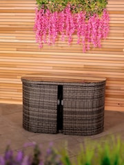 Charles Bentley Grey Garden St Tropez Rattan Bistro Set - Image 2 of 4