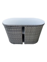 Charles Bentley Grey Garden St Tropez Rattan Bistro Set - Image 6 of 6