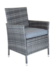 Charles Bentley Grey Garden 6 Seater Premium Rattan Round Dining Set - Image 3 of 4