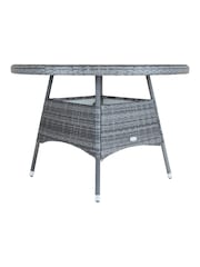 Charles Bentley Grey Garden 6 Seater Premium Rattan Round Dining Set - Image 4 of 4