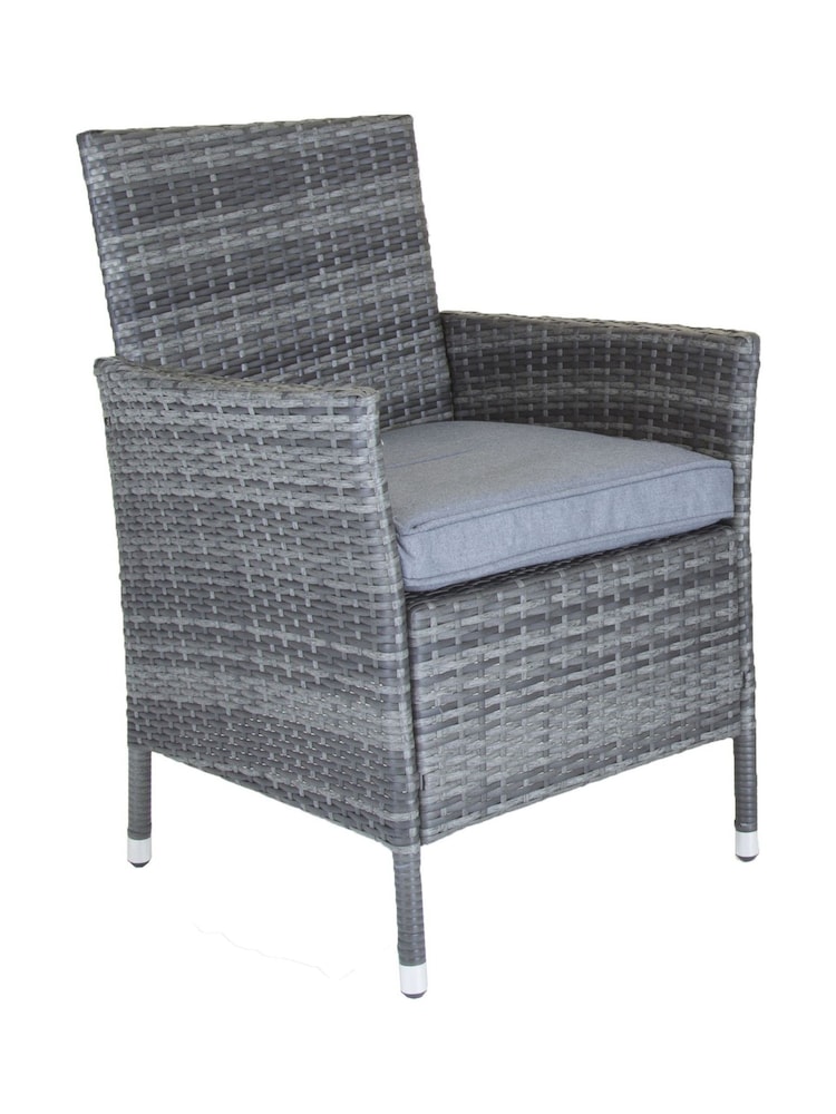 Charles Bentley Grey Garden 6 Seater Premium Rattan Round Dining Set - Image 6 of 6