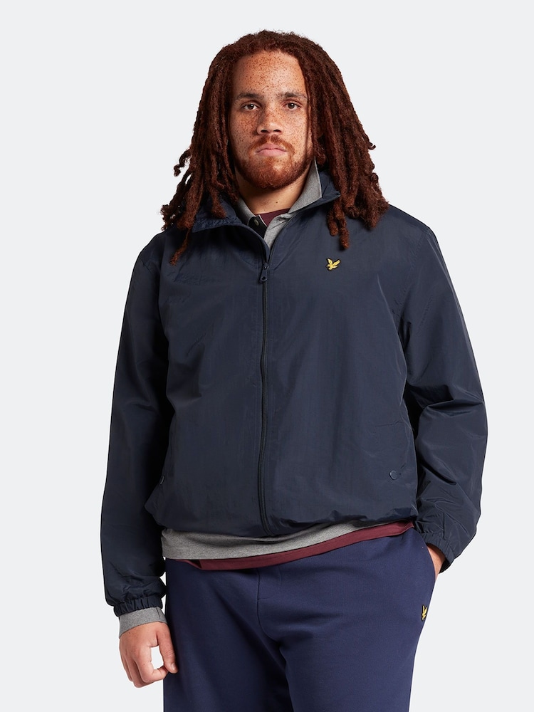 Lyle & Scott Navy Blue Plus Size Hooded Jacket - Image 1 of 5