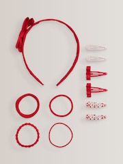 Red School Hair Accessories Set - Image 1 of 7