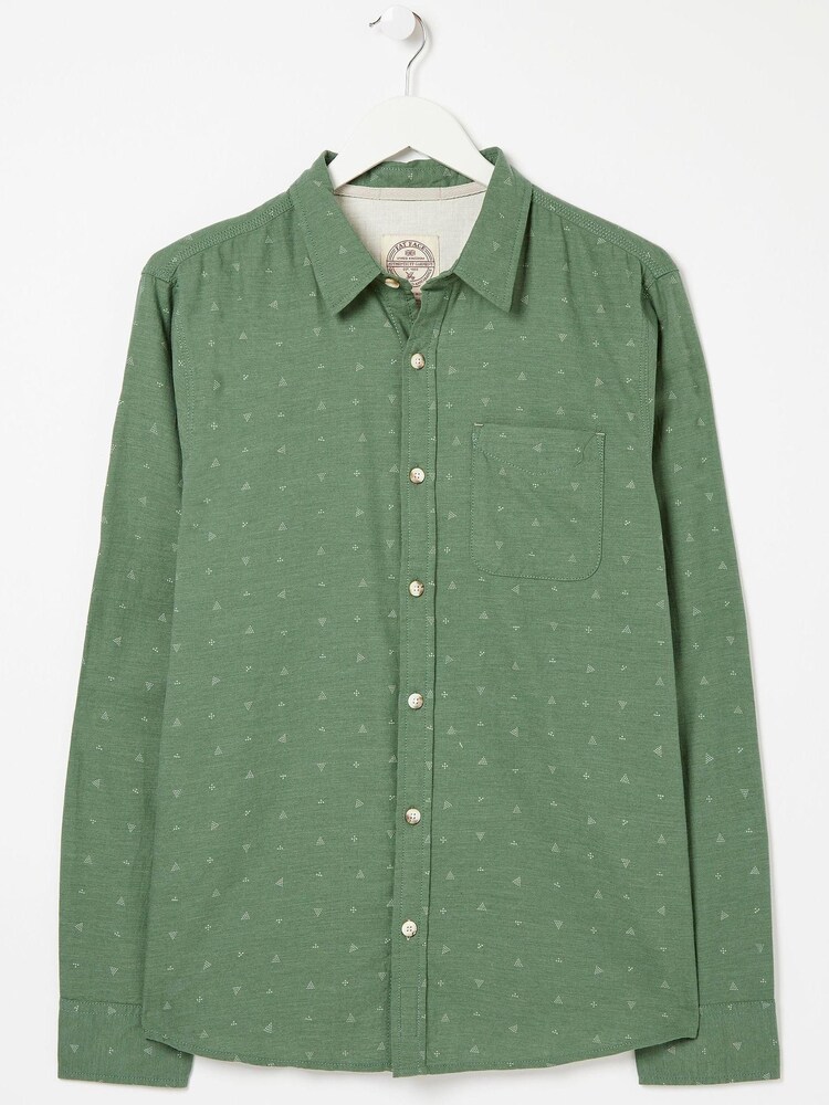 FatFace Green Cluster Print Shirt - Image 4 of 4