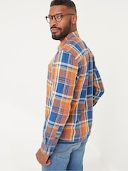 FatFace Orange Botany Check Shirt - Image 2 of 4