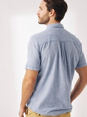 FatFace Blue Micro Check Bugle Shirt - Image 2 of 4